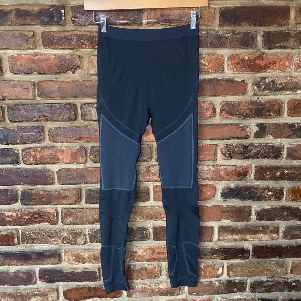 Nooyme Black Gray Bamboo Compression Base Layer Legging Pant Women's Size Medium